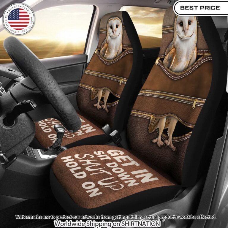 Owl Get In Sit Down Seat Covers Two little brothers rocking together