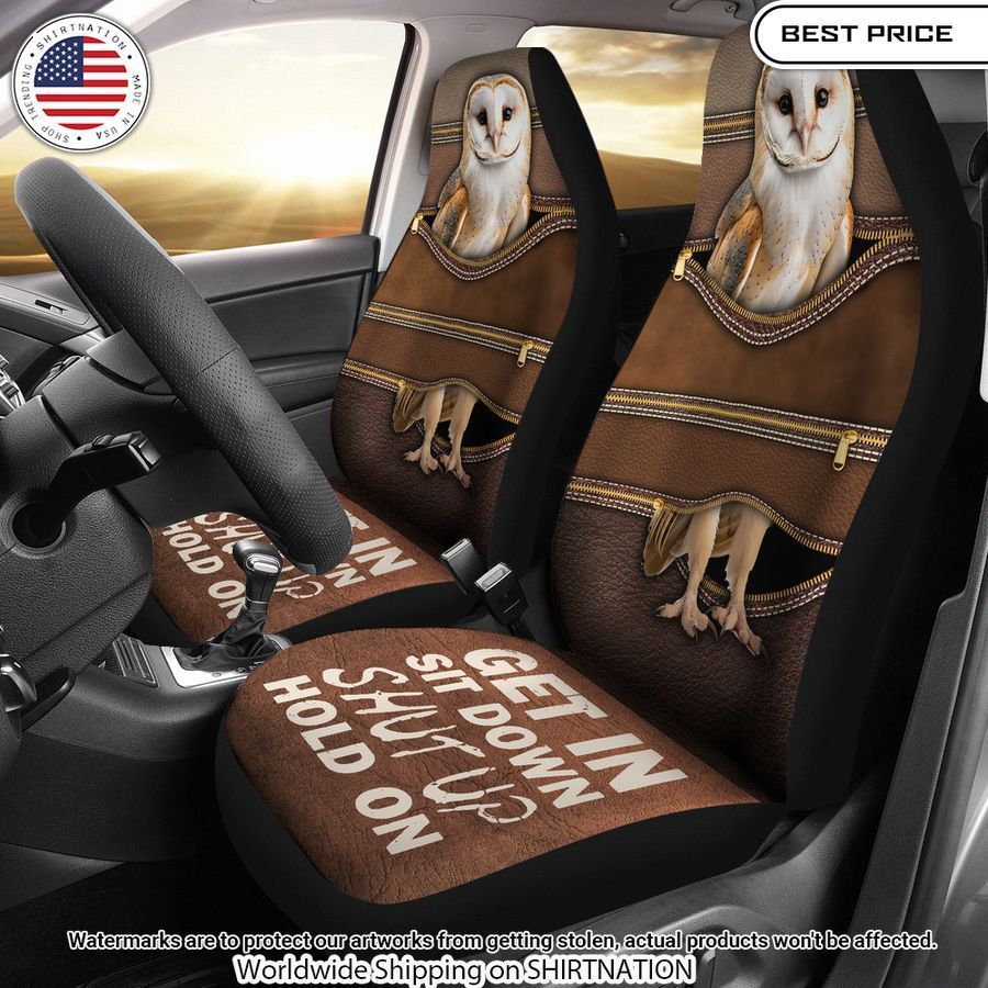 Owl Get In Sit Down Seat Covers Two little brothers rocking together