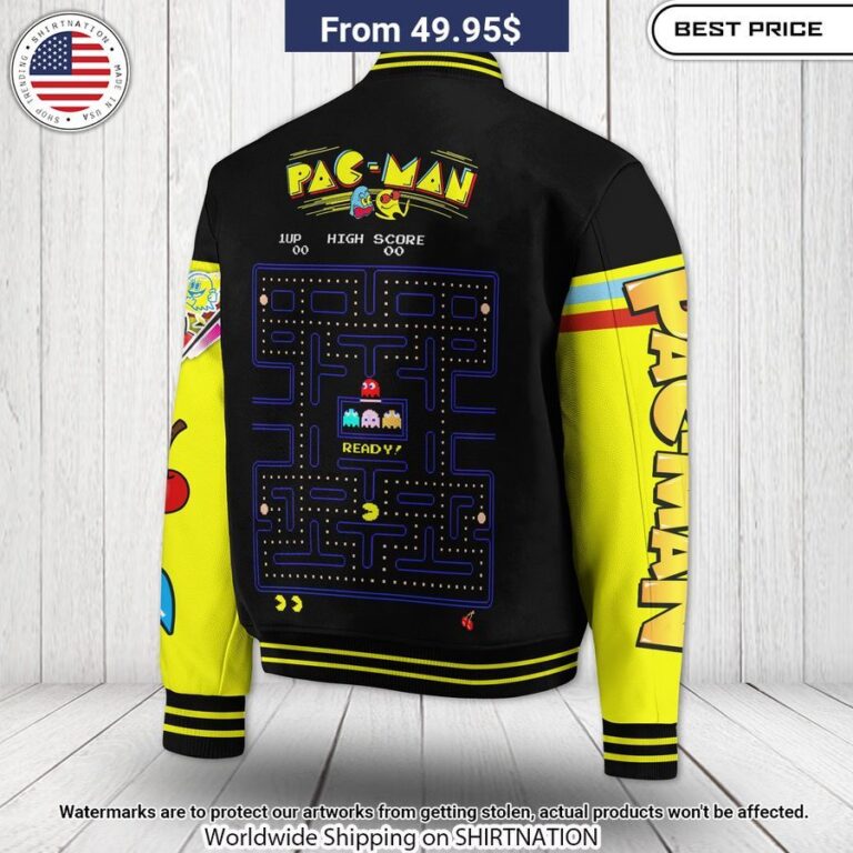 Pac Man Ready Baseball Jacket Elegant and sober Pic