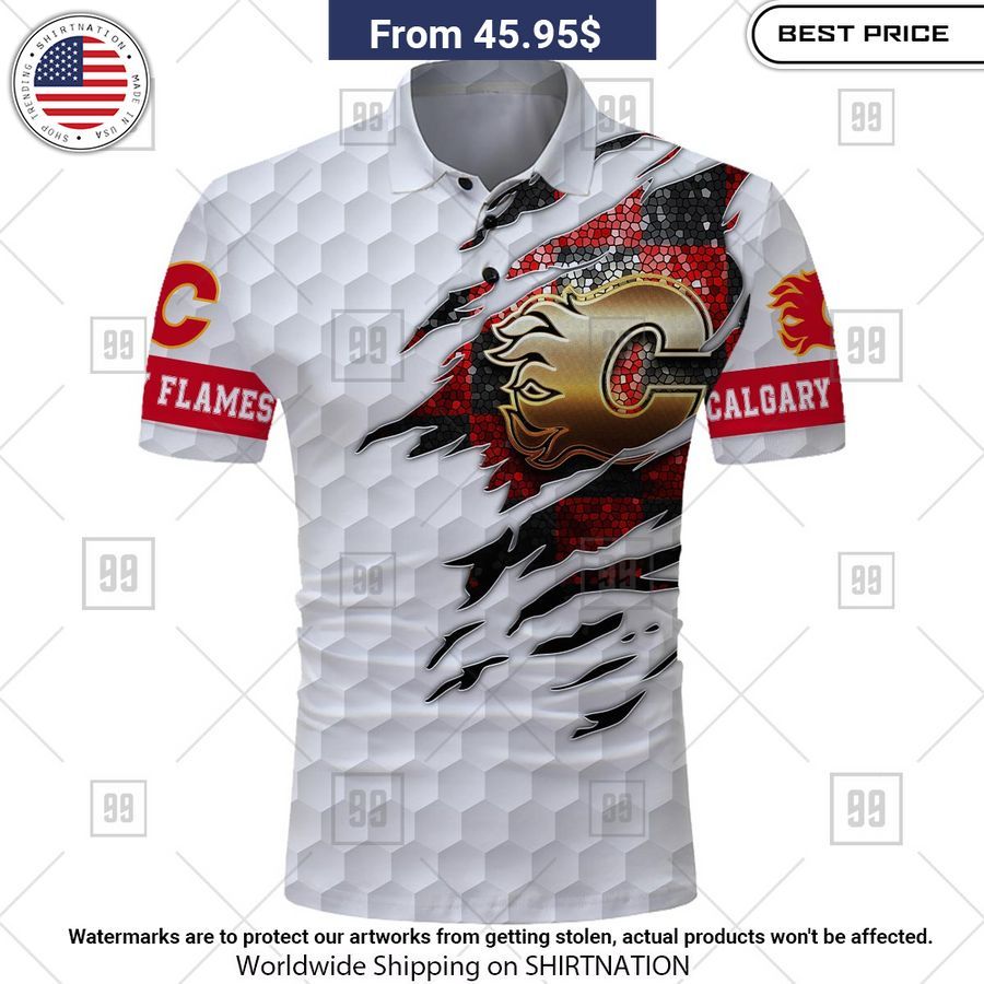 Personalized Golf Calgary Flames Polo Shirt You look elegant man