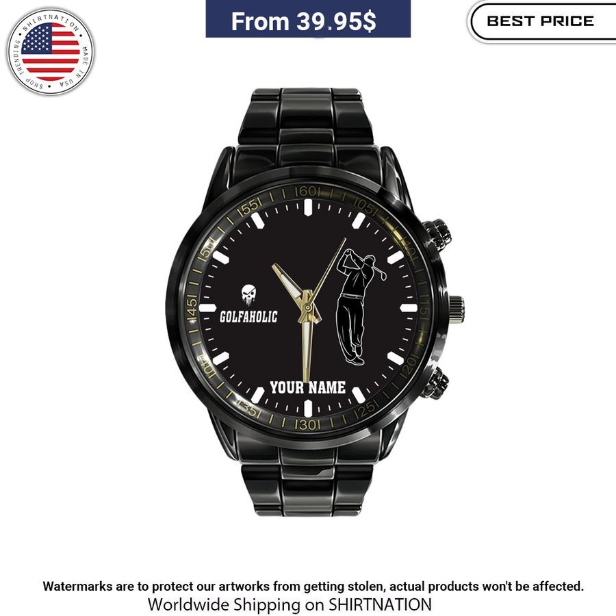 Personalized Golfaholic Stainless Steel Watch This is your best picture man