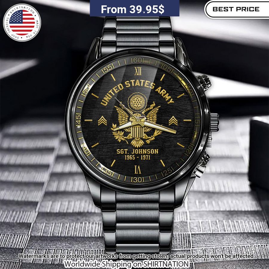 Personalized U.S Army Steel Watch How did you learn to click so well