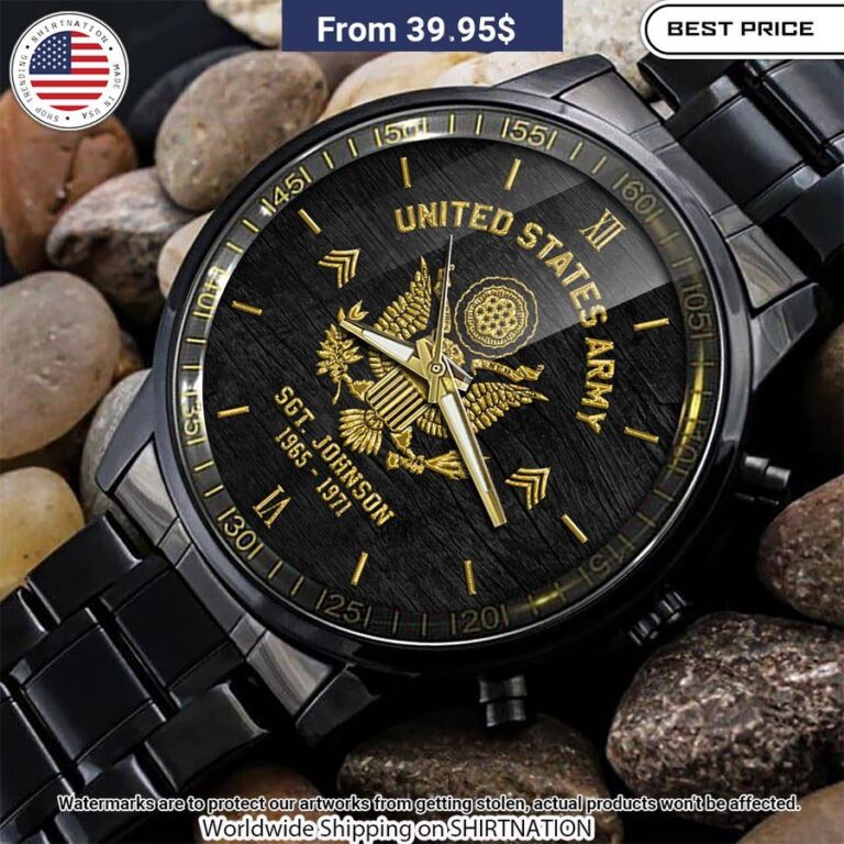 Personalized U.S Army Steel Watch I am in love with your dress