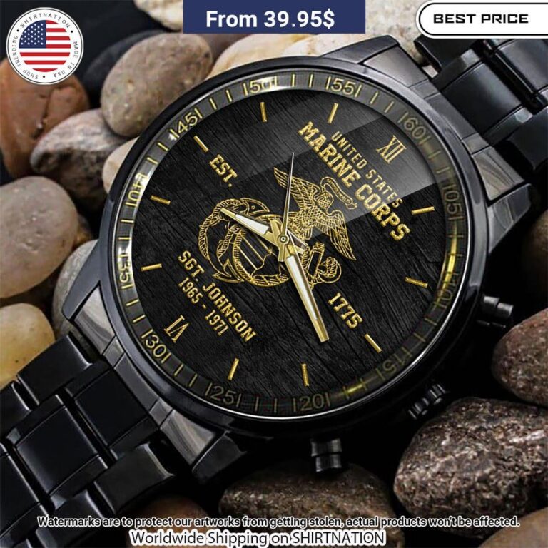 Personalized U.S Marine Corps Steel Watch This is awesome and unique