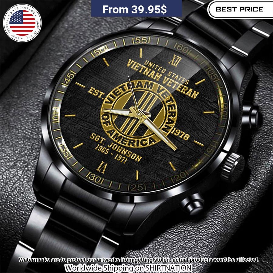 Personalized Vietnam Veteran Watch Handsome as usual