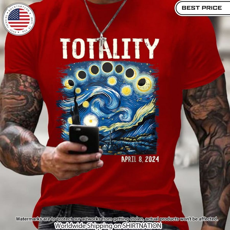 retro starry night totality solar eclipse of april 8 2024 shirt 10