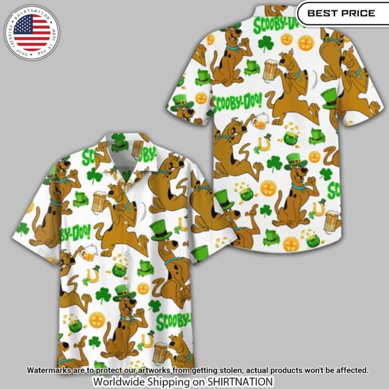 scooby doo st patricks day cheer hawaiian shirt 1