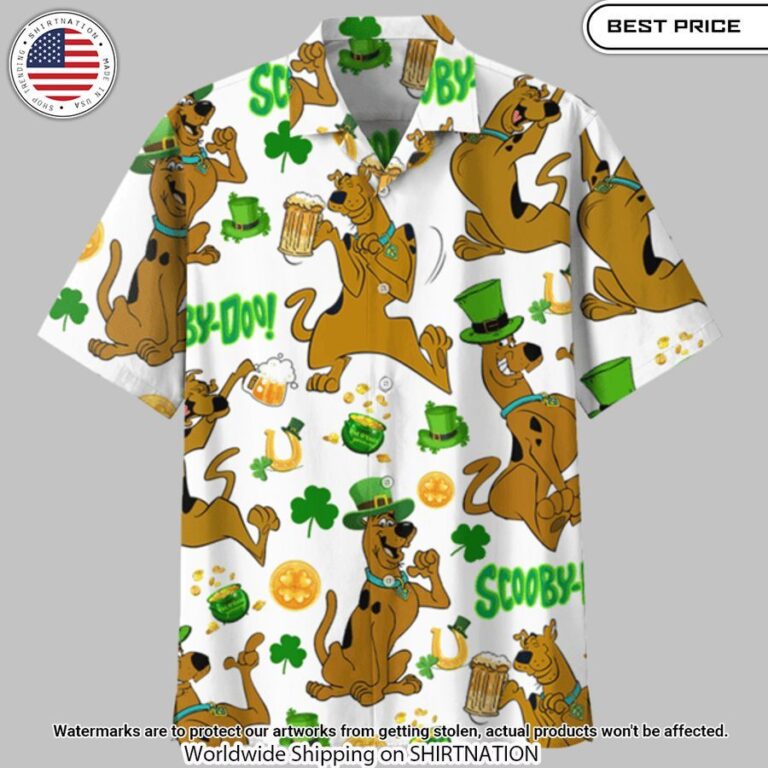 scooby doo st patricks day cheer hawaiian shirt 2