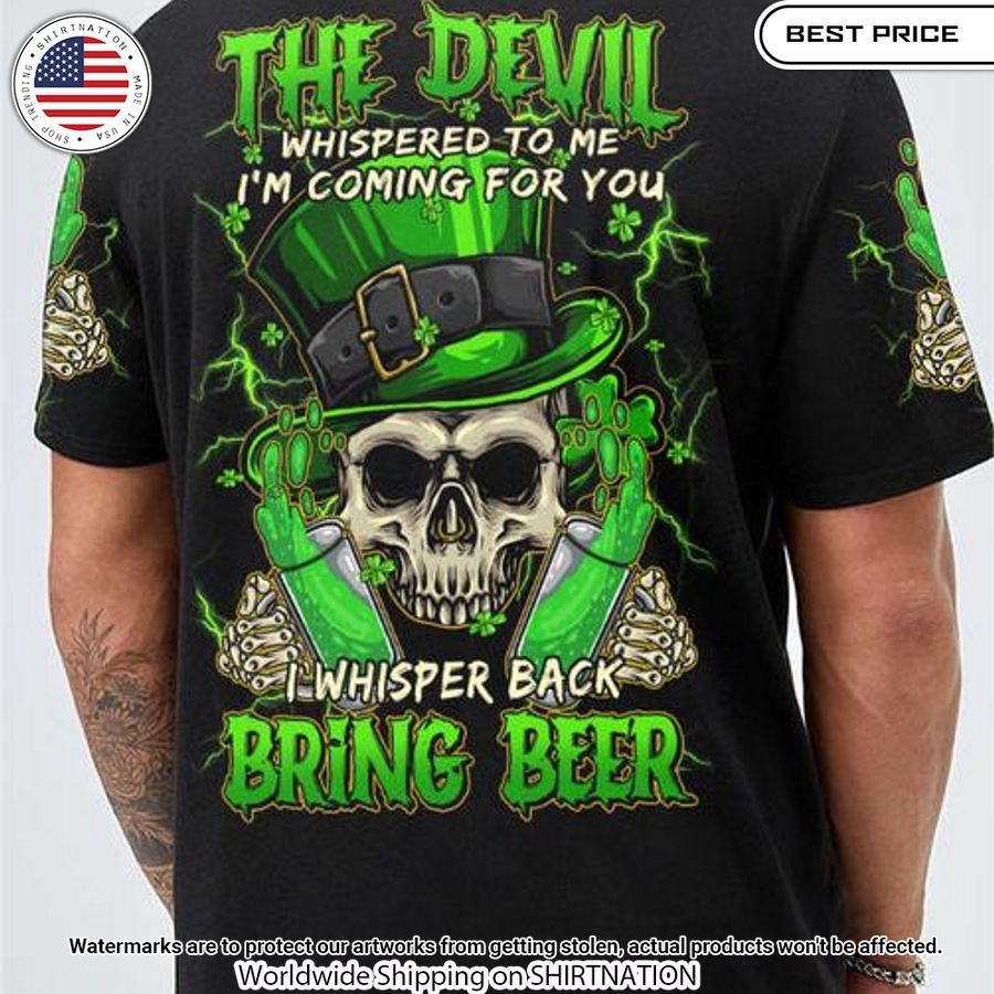 st patricks day bring beer skeleton shirt 1