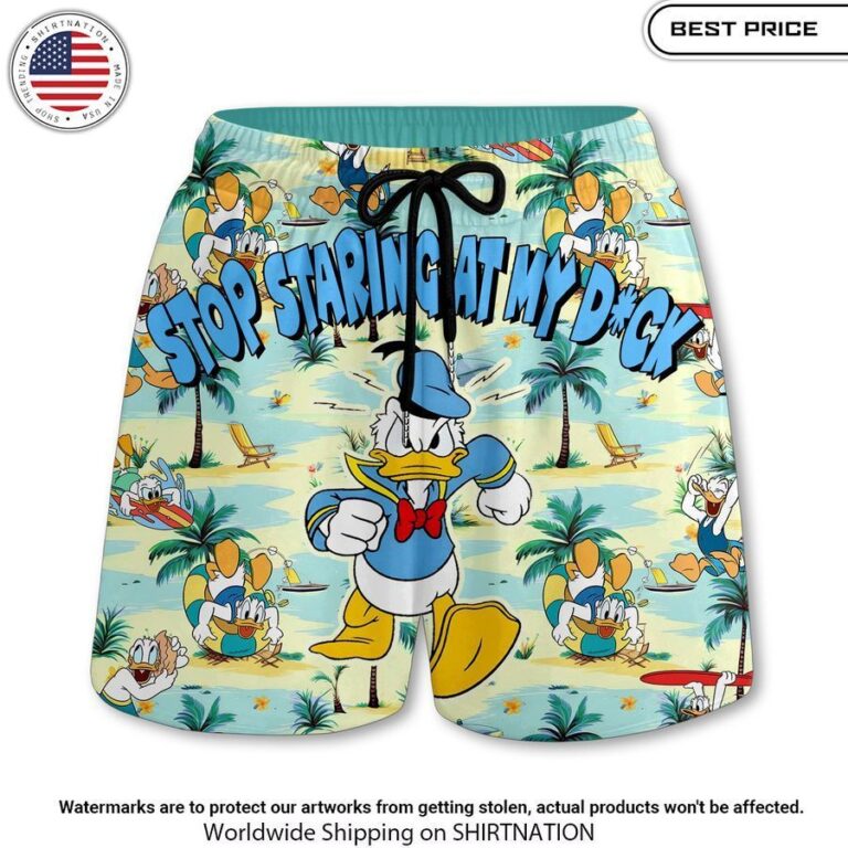 Stop Staring at My Dick Donald Duck Short This place looks exotic.