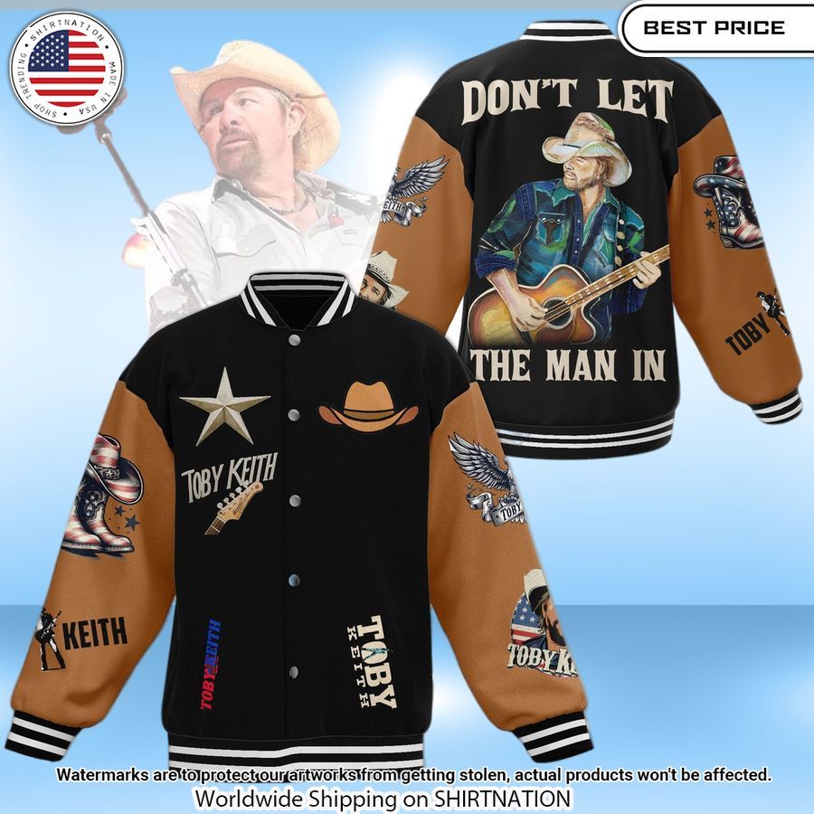 toby keith dont let the old man in baseball jacket 4
