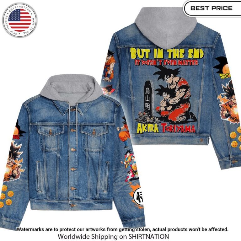 Toriyama Akira Dragon Ball Hooded Denim Jacket Great, I liked it