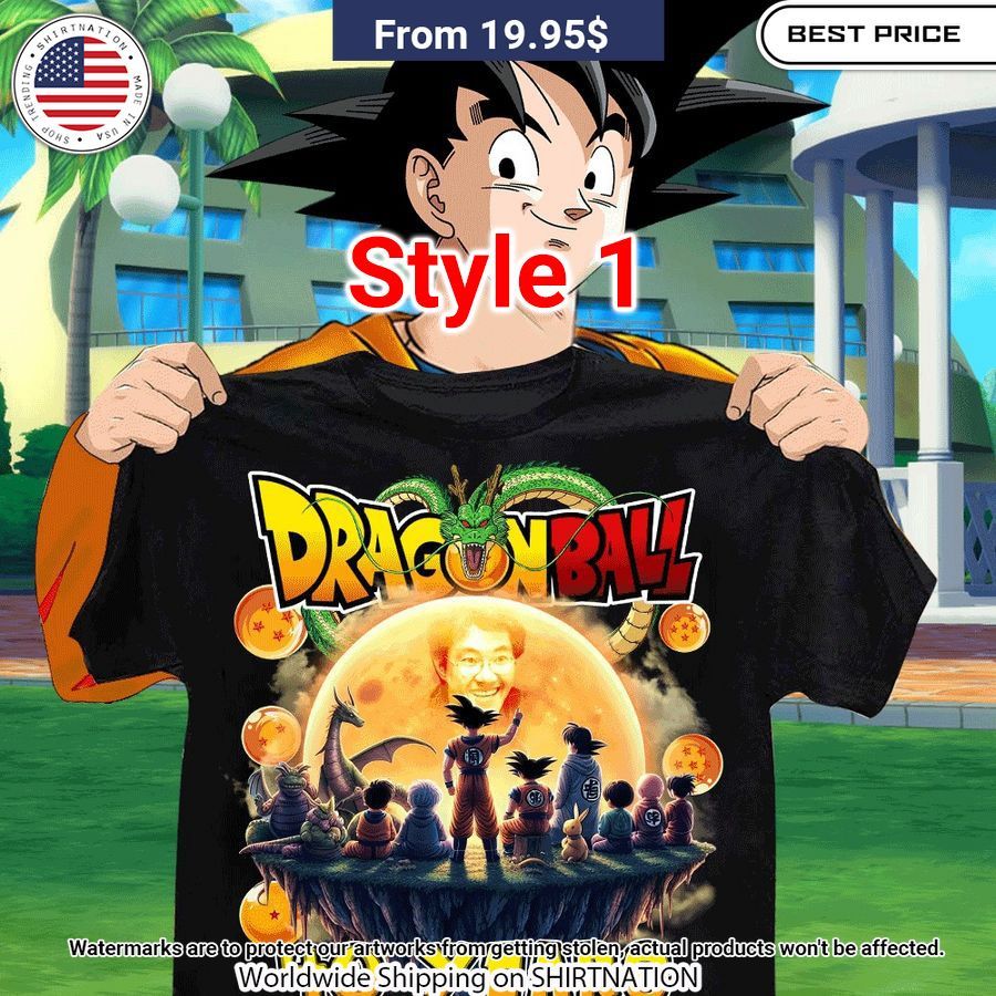 Toriyama Akira Dragon Ball Thank for the memories shirt Speechless