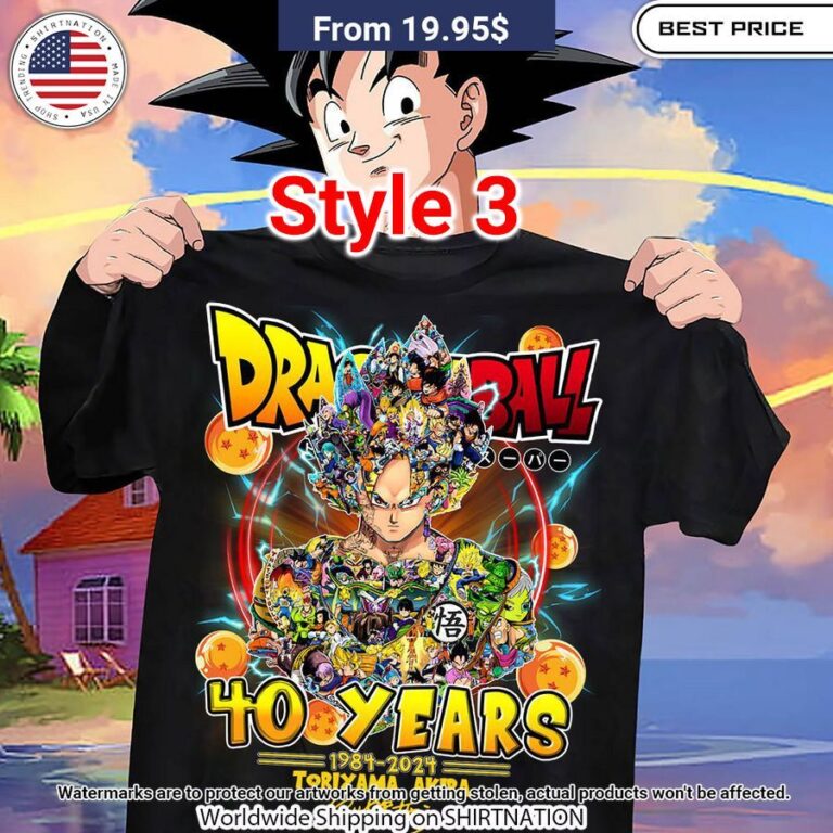 Toriyama Akira Dragon Ball Thank for the memories shirt Good click