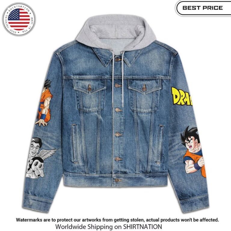 Toriyama Akira Raised Me Hooded Denim Jacket Damn good