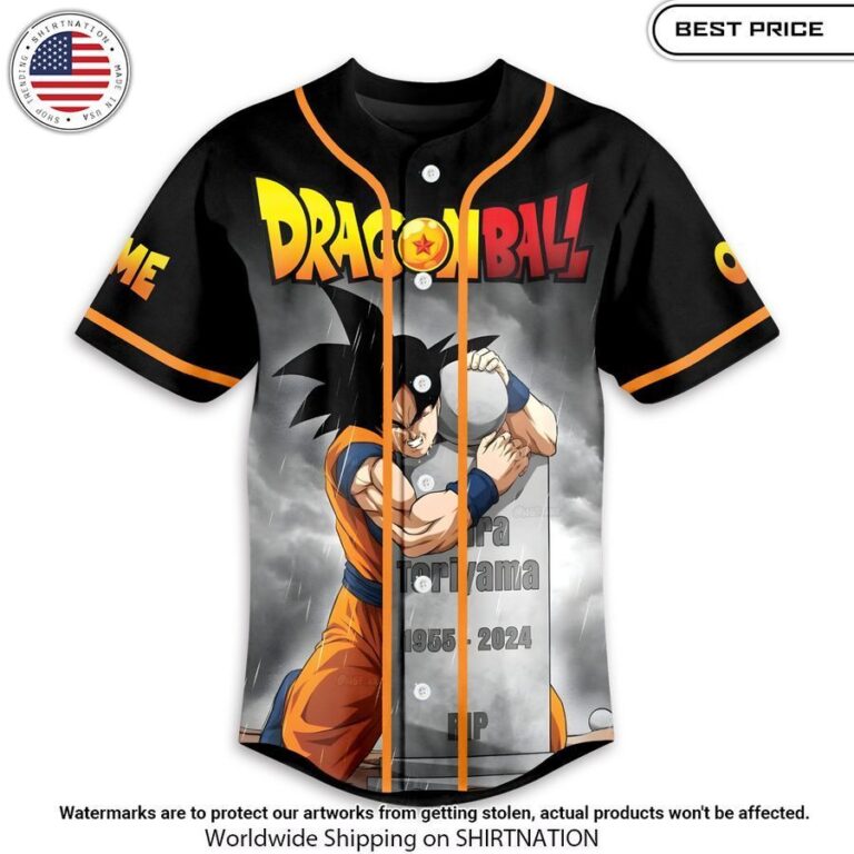 toriyama akira thank you for the memories custom baseball jersey 2