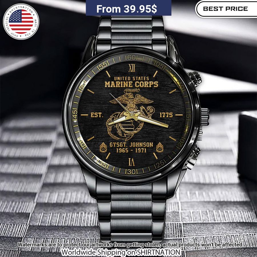 U.S Marine Corps Custom Steel Watch Your beauty is irresistible.