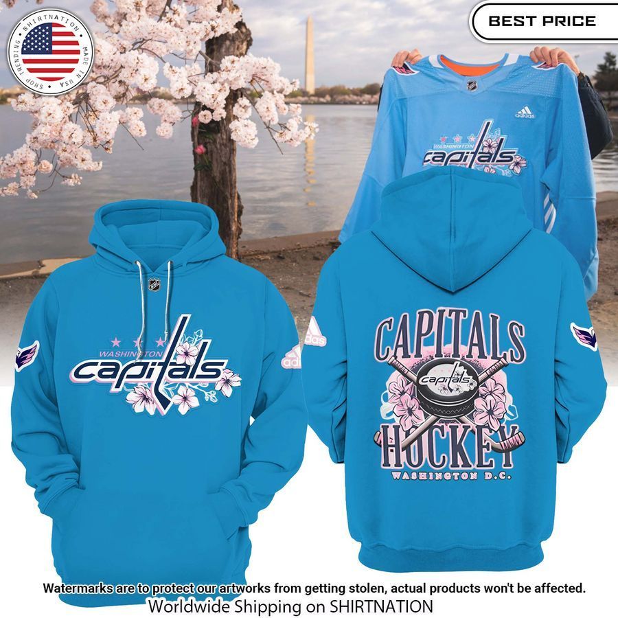 Washington Capitals Cherry Blossom Hoodie Eye soothing picture dear