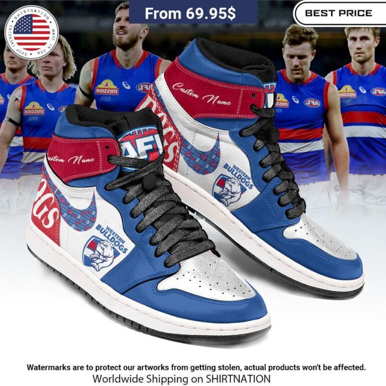 Western Bulldogs Custom Air Jordan 1 Awesome Pic guys