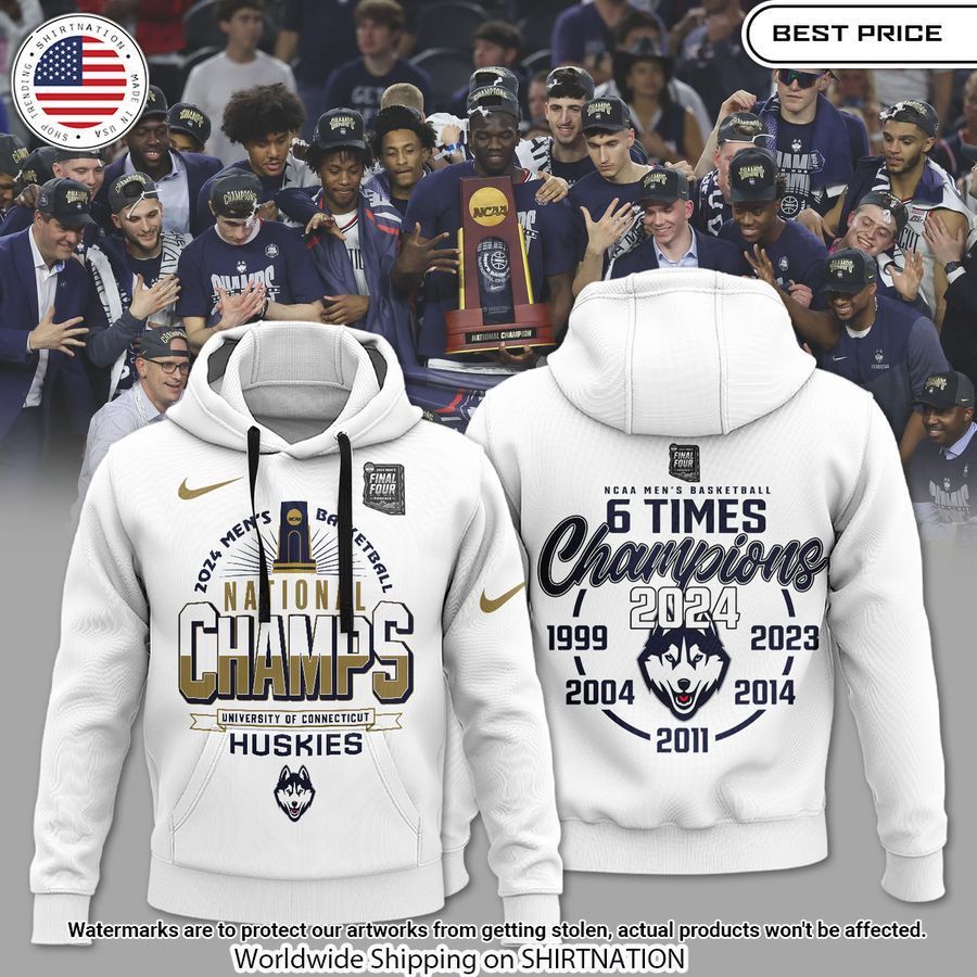 6 Times Champions Husky UConn 2024 NIKE Hoodie You guys complement each other