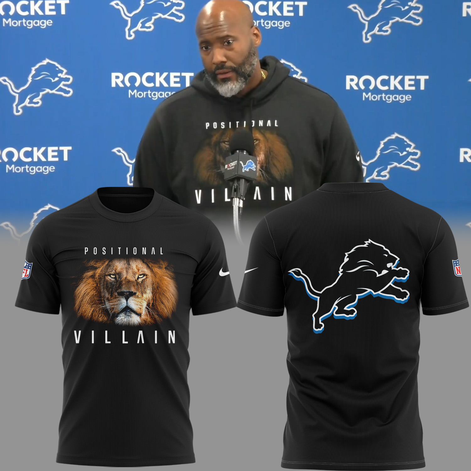 Brad Holmes POSITIONAL VILLAIN Detroit Lions shirt, hoodie