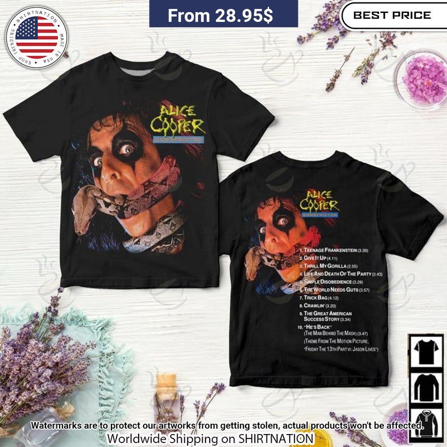 Alice Cooper Constrictor Album Cover Shirt Is This Your New Friend?