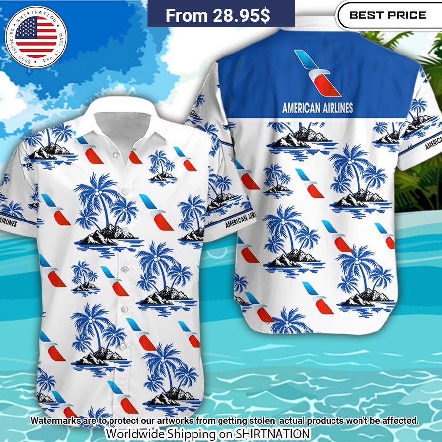 AMERICAN AIRLINES Hawaiian Shirt and Shorts This is awesome and unique