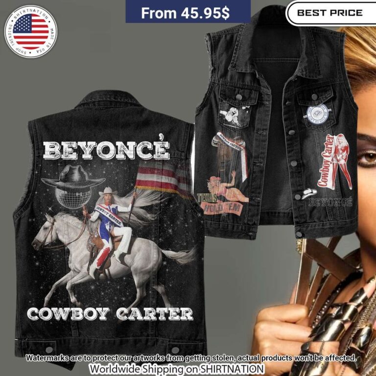 Beyonce Cowboy Carter Sleeveless Denim jacket This is your best picture man