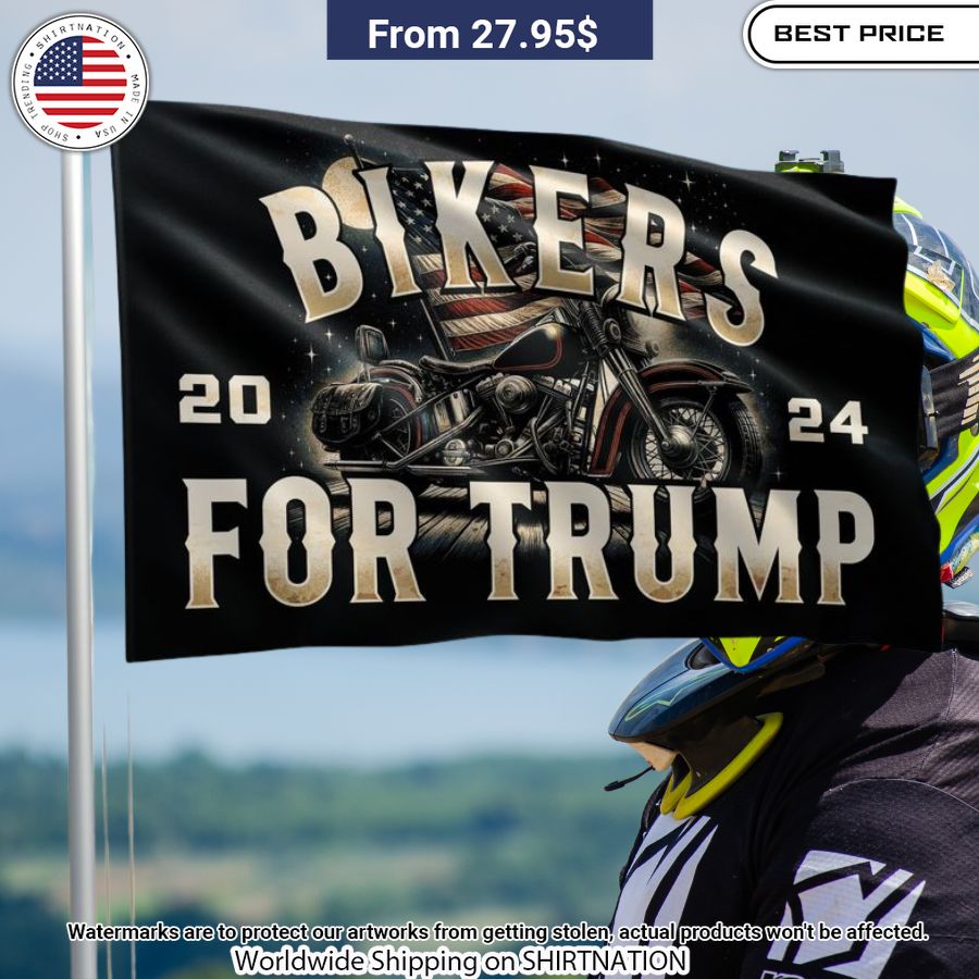 Bikers For Trump 2024 Flag Have no words to explain your beauty