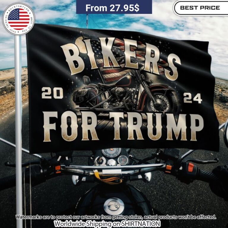 Bikers For Trump 2024 Flag You look lazy