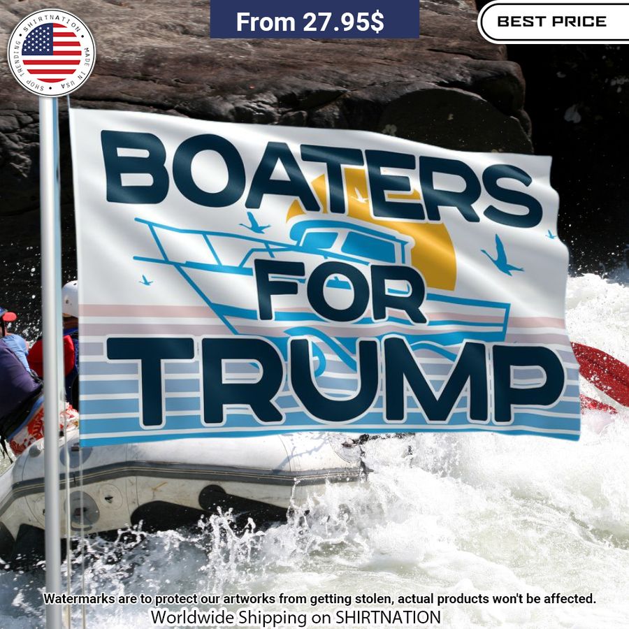Boaters For Trump Flag Cutting dash