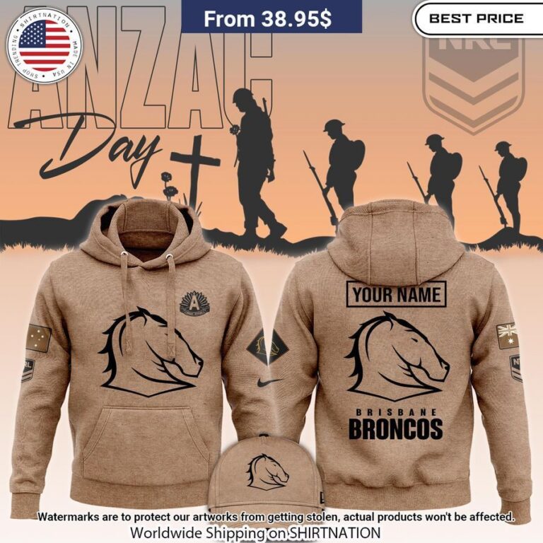 Brisbane Broncos Anzac Round Custom Hoodie Your Beauty Is Irresistible.