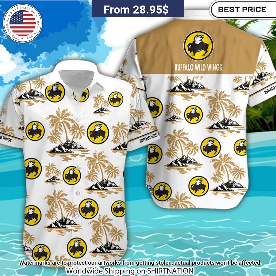 Buffalo Wild Wings Hawaiian Shirt and Shorts Radiant and glowing Pic dear