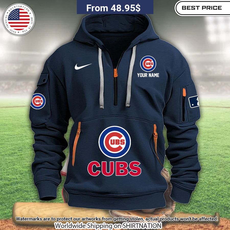 Chicago Cubs Custom Half Zip heavy hoodie You guys complement each other