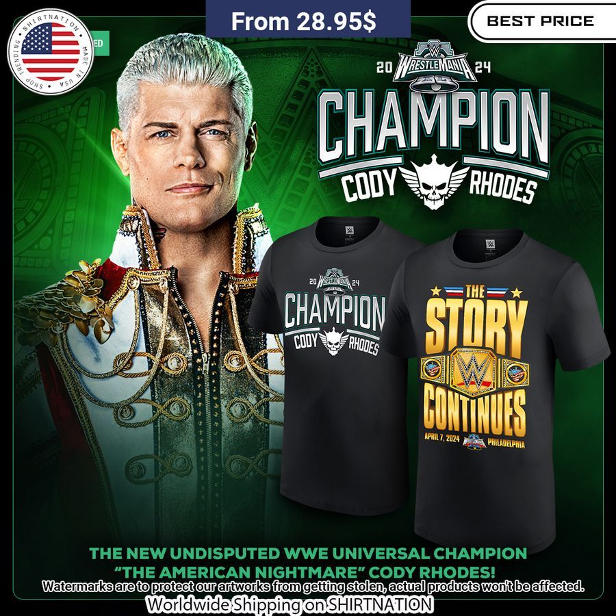 Cody Rhodes The Story Continues T Shirt Natural and awesome