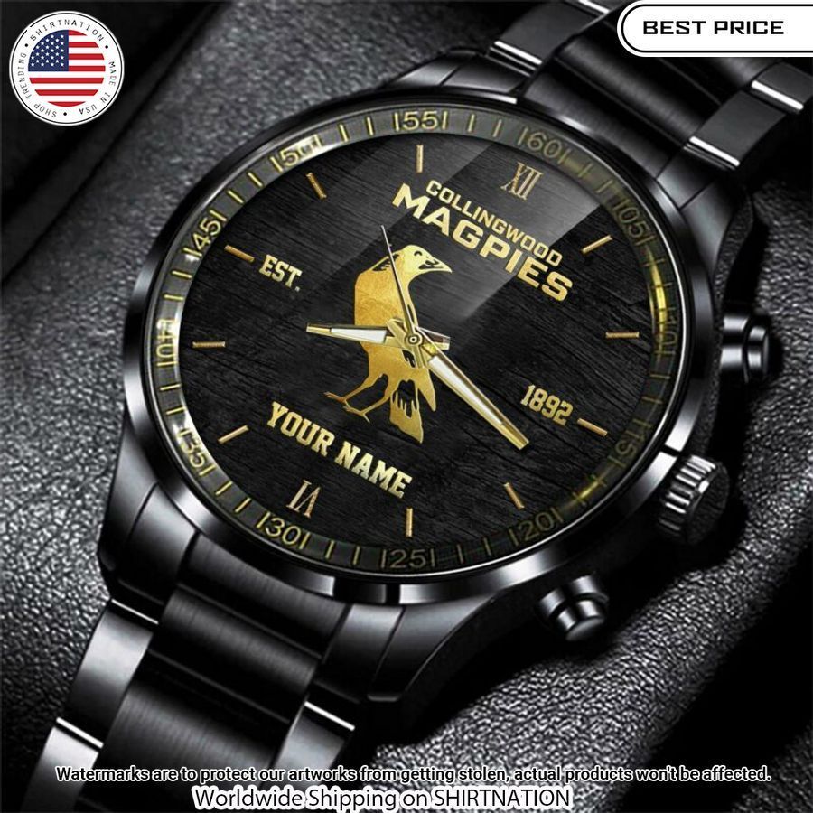 Collingwood Magpies Custom Name Watch Impressive picture.