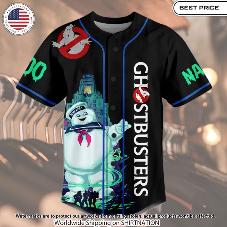 customized ghostbusters who you gonna call baseball jersey 2