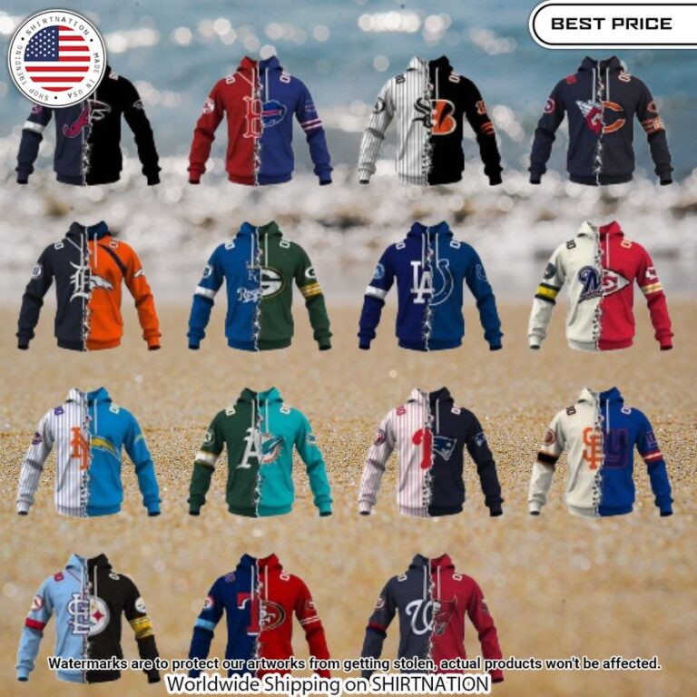 customized team mlb mix nfl collection hoodie 2 545