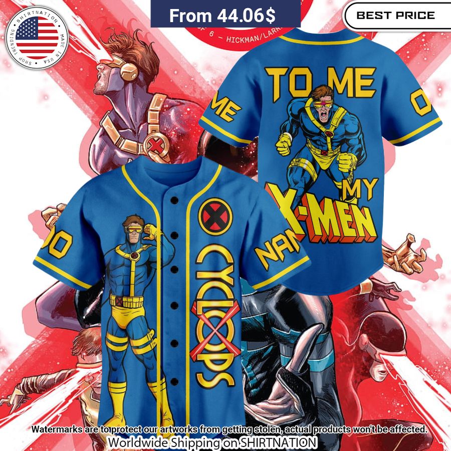 Cyclops X men Marvel Custom Baseball Jersey Wow! What a picture you click