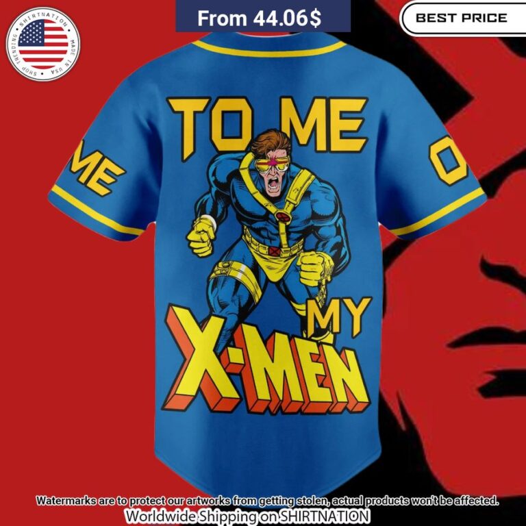 Cyclops X men Marvel Custom Baseball Jersey Eye soothing picture dear