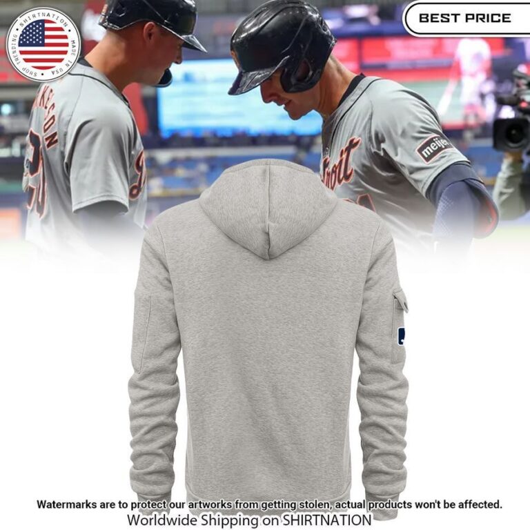 Detroit Tigers Baseball Team Half Zip Hoodie Stand Easy Bro