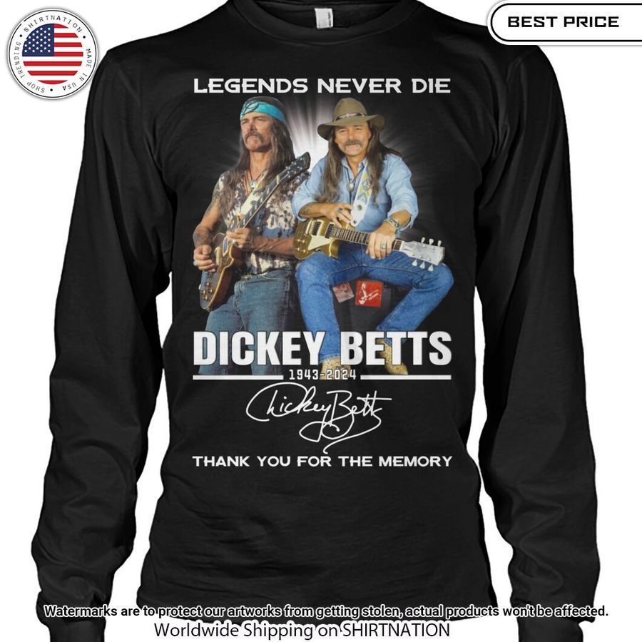Dickey Betts Legend Never Die Shirt Elegant Picture.