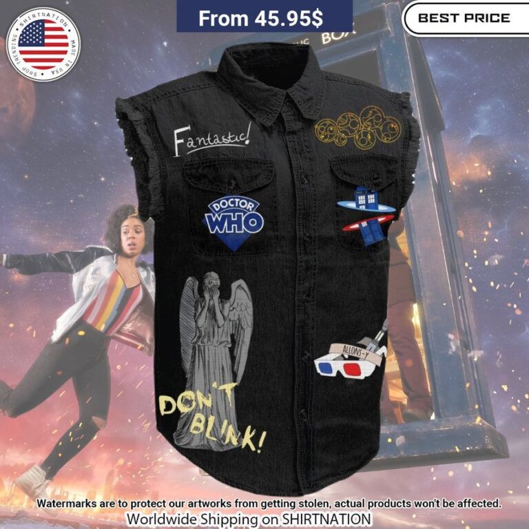 Doctor Who Don't Blink Sleeveless Denim jacket Heroine