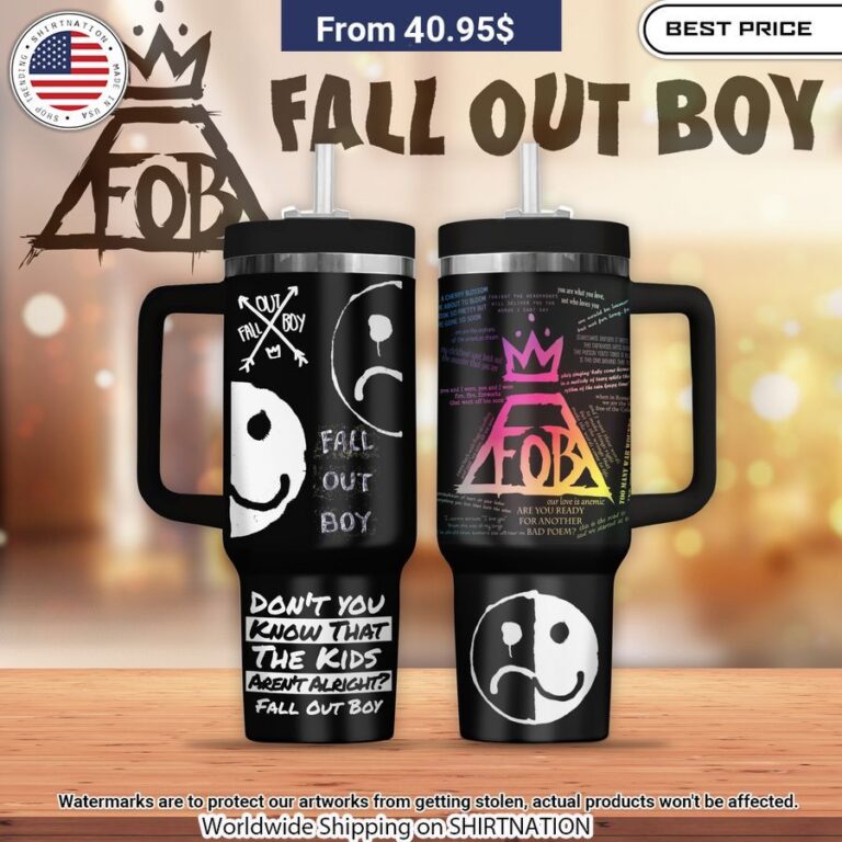 Fall Out Boy Stanley Tumbler Hundred million dollar smile bro