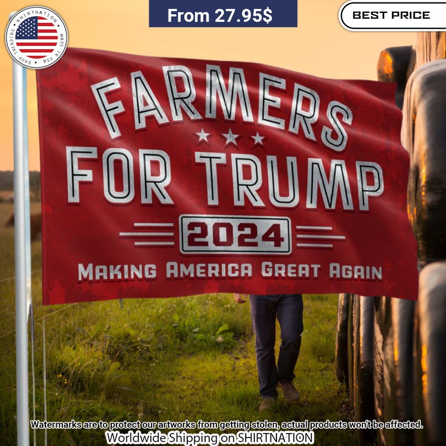 Farmers For Trump 2024 Flag You guys complement each other
