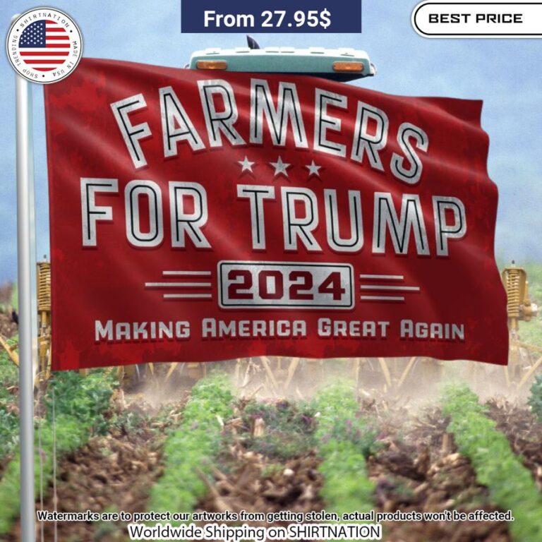 Farmers For Trump 2024 Flag Cutting dash