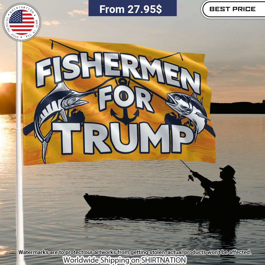 Fisherman For Trump Flag Good click