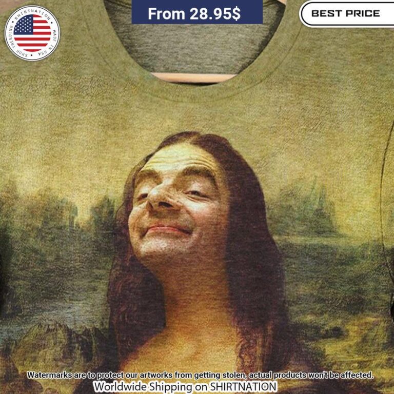 Funny Mr. Bean And The Mona Lisa Art Shirt Trending picture dear