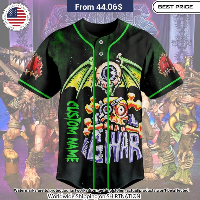 Gwar Gor‐Gor Custom Baseball Jersey Amazing Pic