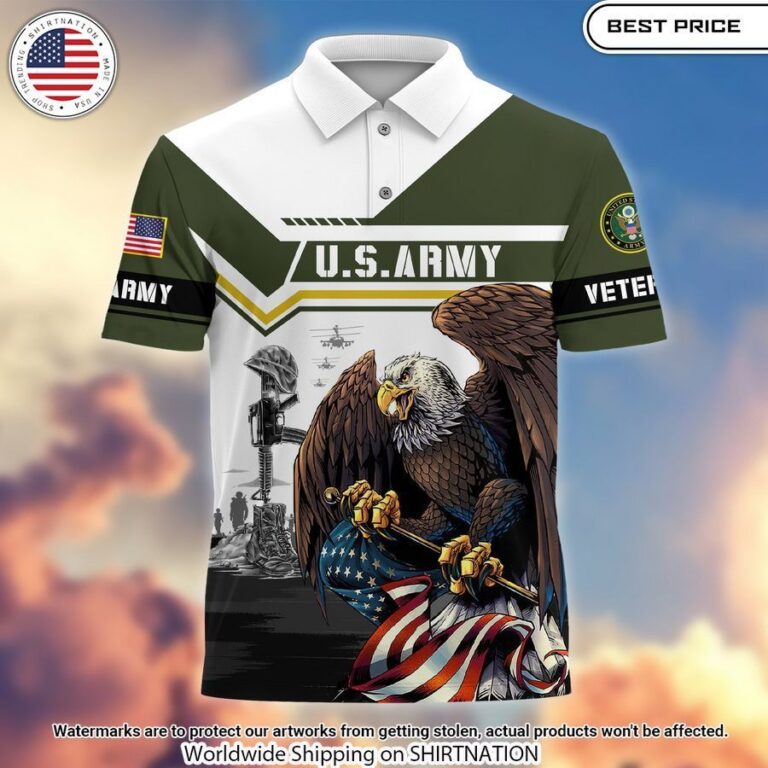 Honoring All Who Served US Veterans Polo Shirt Natural and awesome